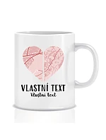 Personalizovaný klasický bílý keramický hrníček 300 ml - Dvě místa, jedno srdce Personalizovaný klasický bílý keramický hrníček 300 ml - Dvě místa, jedno srdce