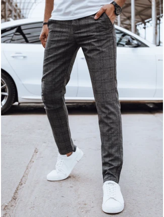 Pánské volnočasové kalhoty tmavě šedé FashionStreet UX4399