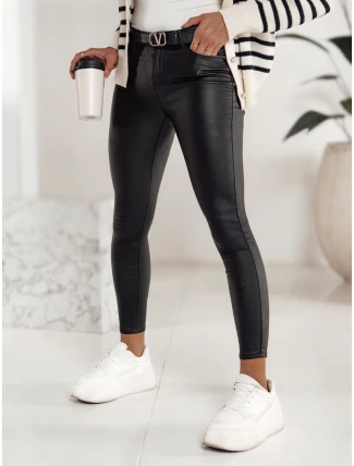 Dámské voskované kalhoty FEMINERO black FashionStreet UY2220