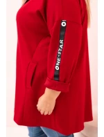 Dámská mikina s ozdobnými rukávy černá masełkowa