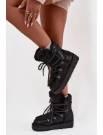 Dámské sněhule na platformě s kožešinou D.Franklin DFSH37005 Černé Dámské sněhule na platformě s kožešinou D.Franklin DFSH37005 Černé