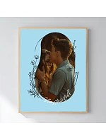 Personalizovaný magický fotoobraz v rámu - 40x50 - květinové orámování