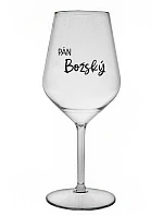 PÁN BOŽSKÝ - priehľadný nerozbitný pohár na víno 470 ml