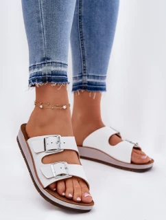 Dámské Pantofle S Přezkami Bílé Inblu CP000042