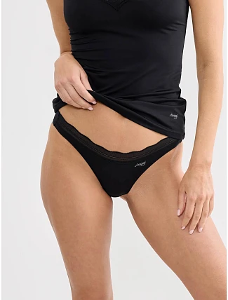 Dámské kalhotky GO Blush Mini 2P Black černé - SLOGGI Dámské kalhotky GO Blush Mini 2P Black černé - SLOGGI