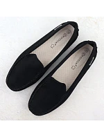 Dámské černé semišové mokasíny polobotky Potocki WL09301