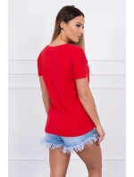 Halenka s ženskou grafikou červená Halenka s ženskou grafikou červená