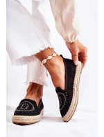 Prolamované Nazouvací dámské espadrilky Černá Meredith Prolamované Nazouvací dámské espadrilky Černá Meredith