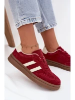 Dámské semišové tenisky na platformě bordové Sylviona
