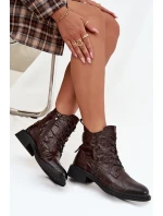 Dámské boty z přírodní kůže vyhřívané Artiker 57C1005 čokoládové