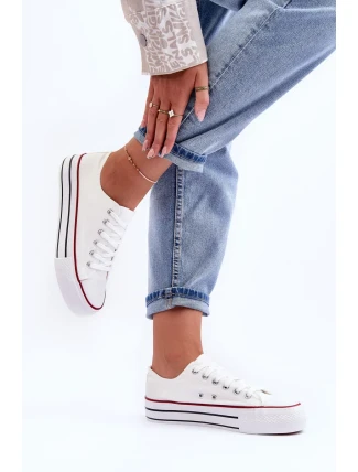 Nízké klasické tenisky na platformě Bílé Jazlyn