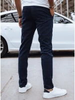 Pánské tmavě modré kalhoty pro volný čas FashionStreet UX4387 Pánské tmavě modré kalhoty pro volný čas FashionStreet UX4387