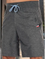 Pánské tmavě šedé teplákové kraťasy FashionStreet SX2484