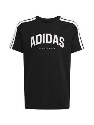 Dětské tričko adidas Codes Collegiate Graphic Tee, černé, JL6139 Dětské tričko adidas Codes Collegiate Graphic Tee, černé, JL6139