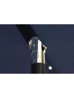 ZAHRADNÍ SLUNEČNÍK S LED OSVĚTLENÍM 300 CM TMAVĚ MODRÝ