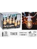 ZAHRADNÍ GIRLANDA PARTY LIGHT 20LED A60 BÍLÝ KABEL