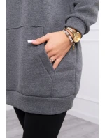 Mikina s kapucí a nášivkami grafitová Mikina s kapucí a nášivkami grafitová