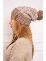 Milano fleecová čepice K203 ecru melange+dark beige Milano fleecová čepice K203 ecru melange+dark beige