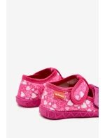 Pantofle Milami Dětské Na Suchý Zip V Srdíčka Růžové Reathiana