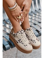 Dámské tenisky na platformě pantera Big Star SS274763 béžové Dámské tenisky na platformě pantera Big Star SS274763 béžové