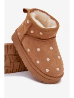 Dětské sněhule zdobené květinami Camel Gracina