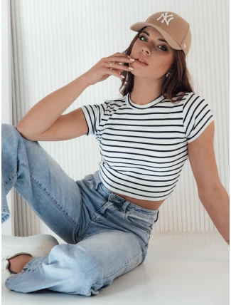 Dámské pruhované tričko LUNA ROSE white FashionStreet RY2258 Dámské pruhované tričko LUNA ROSE white FashionStreet RY2258