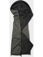 Černá-khaki dlouhá dámská oboustranná vesta (B8137-1) Černá-khaki dlouhá dámská oboustranná vesta (B8137-1)