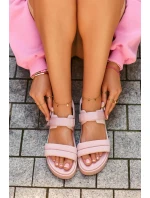 Dámské sandály na platformě Big Star růžové