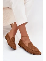 Dámské mokasíny z eko semiše Miryelle – camel