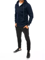 Pánské tmavě modré a černé tepláky FashionStreet AX0628