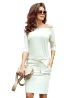 Dámské sportovní šaty v béžové melanžové barvě 13-109