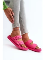 Lehké dámské pěnové pantofle s přezkami Big Star Fuchsia Lehké dámské pěnové pantofle s přezkami Big Star Fuchsia
