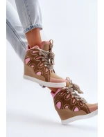 Dámské tenisky na podpatku růžové Leoppa Dámské tenisky na podpatku růžové Leoppa