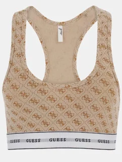 Dámská podprsenka bralettka O97C01KBOE1 - P13W béžová s potiskem - Guess