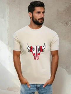 FashionStreet béžové pánské tričko RX4932