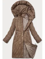 Hnědá dámská prošívaná bunda pro přechodné období S'West (B8302-14) Hnědá dámská prošívaná bunda pro přechodné období S'West (B8302-14)