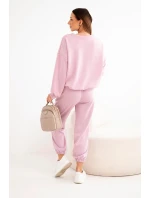 Dámský komplet srdíčkový výřez tmavě růžový