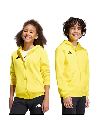 Dětská mikina adidas Entrada 26 Full Zip Hoodie žlutá KH1777