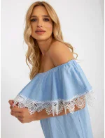 LK SK 506989 šaty.37 světle modrá LK SK 506989 šaty.37 světle modrá