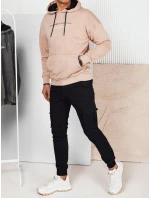 Pánská béžová mikina s potiskem FashionStreet BX5722