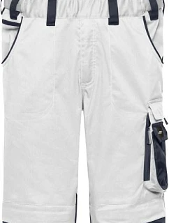 Daiber JN 1833 (42-60) Pracovní kalhoty s laclem - Strong 02.133M white/carbon