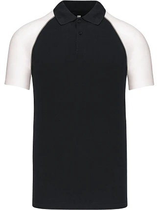 Kariban K 226 Baseballové piqué polo 20.K226 black/light grey/white Kariban K 226 Baseballové piqué polo 20.K226 black/light grey/white