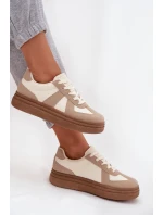 Dámské tenisky na platformě tmavě béžové Dovina
