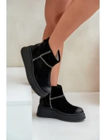 Kožené Semišové Sněhule Boty Na Platformě A Podpatku Hnědé Maciejka 06769-01 Černé Kožené Semišové Sněhule Boty Na Platformě A Podpatku Hnědé Maciejka 06769-01 Černé