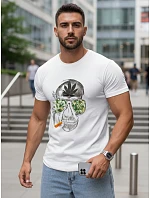 FashionStreet pánské bílé tričko RX4922 FashionStreet pánské bílé tričko RX4922