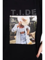 Halenka s potiskem Tide černá