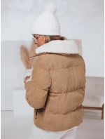 Dámská zimní manšestrová bunda TRENDYGLAM tmavě béžová FashionStreet TY4359 Dámská zimní manšestrová bunda TRENDYGLAM tmavě béžová FashionStreet TY4359