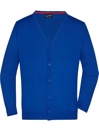 Daiber JN 661 Pánský pletený cardigan s výstřihem do V 02.0661 royal Daiber JN 661 Pánský pletený cardigan s výstřihem do V 02.0661 royal