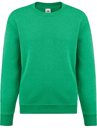 Fruit of the Loom Classic Kids Set-In Sweat Dětská mikina 16.2041 retro heather green