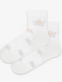 TENKÉ PONOŽKY BARVA 2-6 LET DÍVKY BÍLÉ 24-26